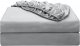 2-Pack Pure Cotton Fitted Sheet Twin Size, 600 Thread Count 16" Deep Pocket Egyptian Cotton Fitted Sheet (2pcs, Twin, Gray)