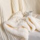 Blanket Fleece Throw – 51x63, Beige – Soft, Plush, Fluffy, Fuzzy, Warm, Cozy, Thick – Perfect for Couch, Bed, Sofa, Chair - Reversible Throw Blanket