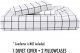 Twin Size Duvet Cover Set, White Plaid Microfiber Down Quilt Bedding Cover with Zip Ties, 2 Piece - 68x90 inch XL Extra Long