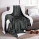 Blanket Queen Size [Grey, 90x90 Inches] Thick Warm Plush Fleece Reversible Blanket for Bed, Sofa, Couch, Camping and Travel