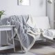Blanket Fleece Throw – 51x63, Grey & White – Soft, Plush, Fluffy, Fuzzy, Warm, Cozy, Thick – Perfect for Couch, Bed, Sofa, Chair - Reversible Throw Blanket